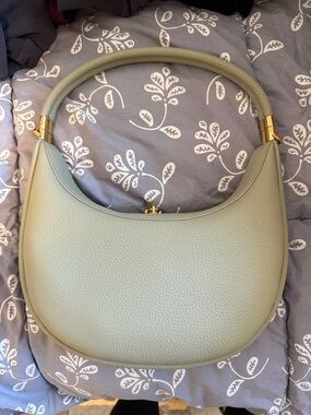 Songmont Crescent Shoulder Bag in Jade Colorway Medium Size